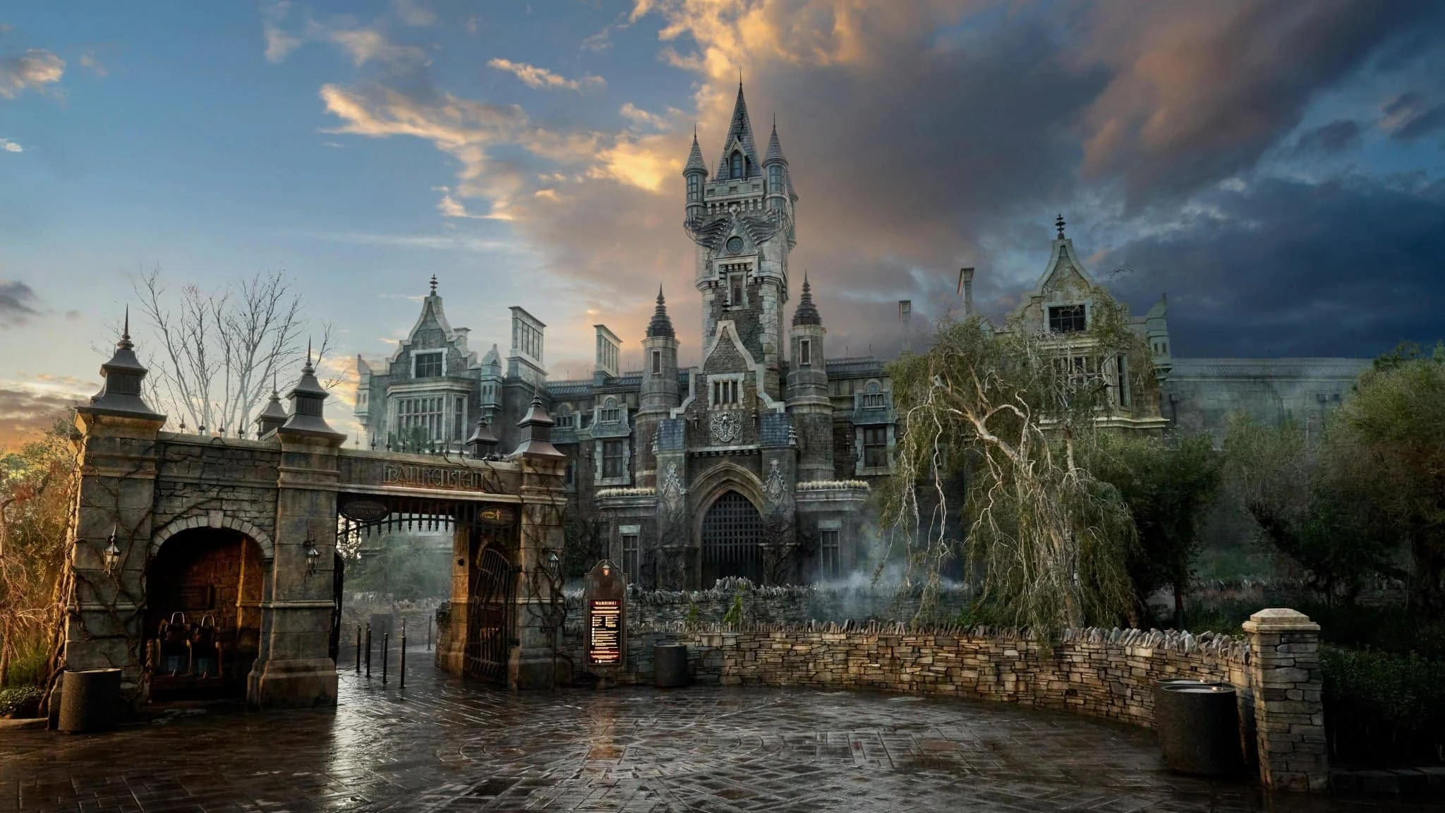 Frankenstein Manor facade in Dark Universe